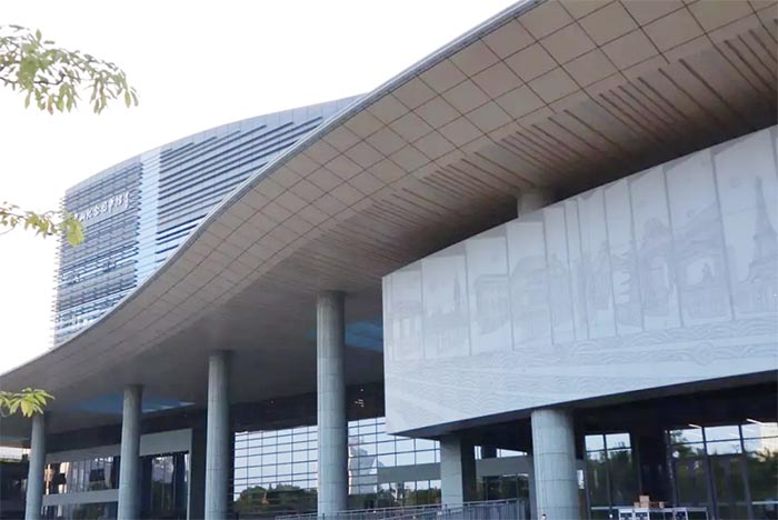 中山紀(jì)念圖書館鋁型材開模定制幕墻